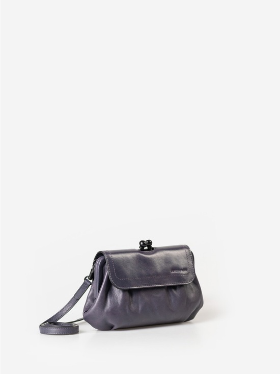 Aunts & Uncles Handbags - Aunts & Uncles Mrs Whoopie Pie Grey Leather Crossbody Wallet Clutch 3in1 German